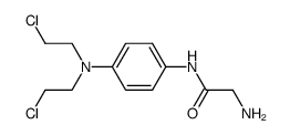 Glycin-<4-bis-(2-chlor-aethyl)-amino-phenylamid>结构式