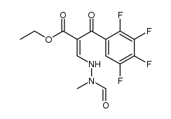 2,3,4,5-Tetrafluoro-α-[(2-formyl-2-Methylhydrazinyl)Methylene]-β-oxobenzenepropanoic Acid Ethyl Ester structure