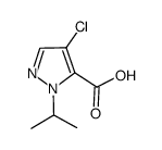 4-chloro-1-(1-methylethyl)-1H-pyrazole-5-carboxylic acid结构式