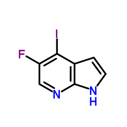 5-氟-4-碘-1H-吡咯并[2,3-b]吡啶结构式