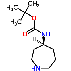 N-[(4S)-氮杂环庚烷-4-基]氨基甲酸叔丁酯结构式