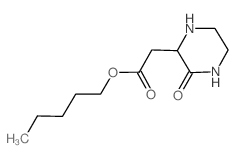 Pentyl 2-(3-oxo-2-piperazinyl)acetate结构式