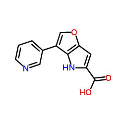 3-(Pyridin-3-yl)-4H-furo[3,2-b]pyrrole-5-carboxylicacid structure