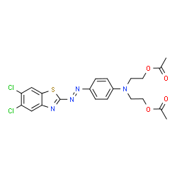 2-[4-[Bis(2-acetoxyethyl)amino]phenylazo]-5,6-dichlorobenzothiazole结构式