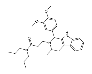 3-(1-(3,4-dimethoxyphenyl)-3-methyl-3,4-dihydro-1H-pyrido[3,4-b]indol-2(9H)-yl)-N,N-dipropylpropanamide结构式