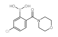5-氯-2-(吗啉-4-羰基)苯硼酸结构式