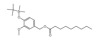 4-tert-butyldimethylsilyloxy-3-methoxybenzyl nonanoate Structure