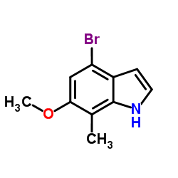 4-Bromo-6-methoxy-7-methyl-1H-indole结构式