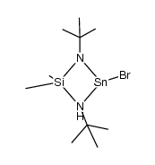 1,3-di-tert-butyl-2,2-dimethyl-4-bromo-1-aza-3-azonia-2-sila-4λ3-stannacyclobutane Structure