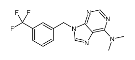 N,N-dimethyl-9-[[3-(trifluoromethyl)phenyl]methyl]purin-6-amine Structure