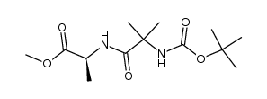 N-tert-butoxycarbonyl-α-aminoisobutyryl-S-alanine methyl ester Structure