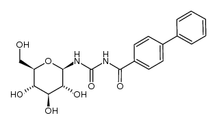 N-(4-phenylbenzoyl)-N'-β-D-glucopyranosylurea Structure