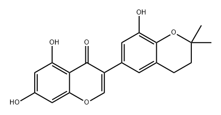 [3,6'-Bi-4H-1-benzopyran]-4-one, 2',3'-dihydro-5,7,8'-trihydroxy-2',2'-dimethyl- Structure