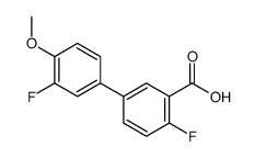 2-fluoro-5-(3-fluoro-4-methoxyphenyl)benzoic acid Structure