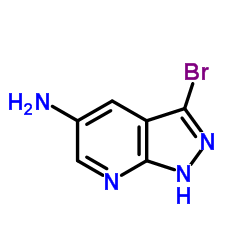 3-溴-1h-吡唑并[3,4-b]吡啶-5-胺结构式