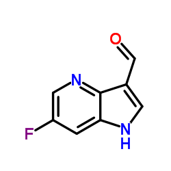 6-Fluoro-1H-pyrrolo[3,2-b]pyridine-3-carbaldehyde结构式