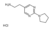 2-(2-pyrrolidin-1-ylpyrimidin-5-yl)ethanamine,hydrochloride Structure