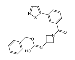 benzyl N-[1-[3-(1,2-thiazol-5-yl)benzoyl]azetidin-3-yl]carbamate结构式