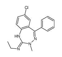 7-Chloro-2-ethylamino-3-methyl-5-phenyl-3H-1,3,4-benzotriazepine Structure