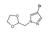 4-bromo-1-(1,3-dioxolan-2-ylmethyl)pyrazole structure