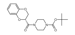 (R)-N-Boc-(1,4-benzodioxan-2-carbonyl)piperazine结构式