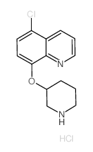 5-Chloro-8-quinolinyl 3-piperidinyl ether hydrochloride结构式