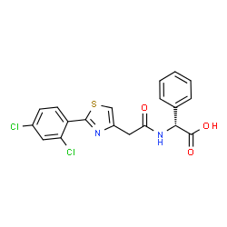 (2R)-({[2-(2,4-dichlorophenyl)-1,3-thiazol-4-yl]acetyl}amino)(phenyl)ethanoic acid picture