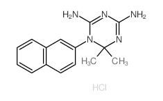 1,3,5-Triazine-2,4-diamine,1,6-dihydro-6,6-dimethyl-1-(2-naphthalenyl)-, hydrochloride (1:1)结构式