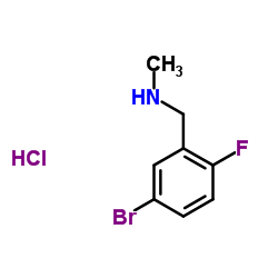 1-(5-Bromo-2-fluorophenyl)-N-methylmethanamine hydrochloride (1:1) Structure