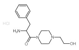 2-Amino-1-[4-(2-hydroxyethyl)-1-piperazinyl]-3-phenyl-1-propanone hydrochloride结构式