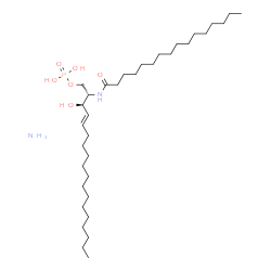 C16 Ceramide-1-phosphate (d18:1/16:0) (ammonium salt)结构式