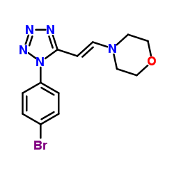 4-{(E)-2-[1-(4-Bromophenyl)-1H-tetrazol-5-yl]vinyl}morpholine结构式