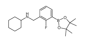 N-(2-Fluoro-3-(4,4,5,5-tetramethyl-1,3,2-dioxaborolan-2-yl)benzyl)cyclohexanamine Structure