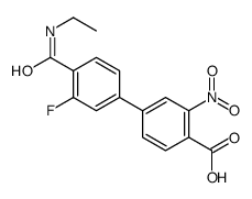 4-[4-(ethylcarbamoyl)-3-fluorophenyl]-2-nitrobenzoic acid Structure