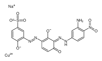 sodium [3-[[3-[(3-amino-4-nitrophenyl)azo]-2,4-dihydroxyphenyl]azo]-4-hydroxybenzenesulphonato(3-)]cuprate(1-) picture