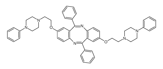 (6Z,12Z)-6,12-diphenyl-2,8-bis[2-(4-phenylpiperazin-1-yl)ethoxy]benzo[c][1,5]benzodiazocine结构式
