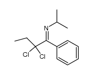 N-(2,2-dichloro-1-phenylbutylidene)propan-2-amine结构式