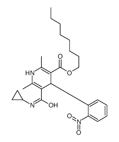 octyl 5-(cyclopropylcarbamoyl)-2,6-dimethyl-4-(2-nitrophenyl)-1,4-dihydropyridine-3-carboxylate Structure