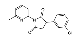 3-(3-chlorophenyl)-1-(6-methylpyridin-2-yl)pyrrolidine-2,5-dione结构式