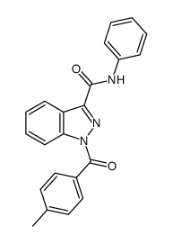 1-(4-methylbenzoyl)-1H-indazole-3-carboxylic acid phenylamide Structure