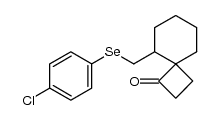 5-[[(p-chlorophenyl)selenenyl]methyl]spiro[3.5]nonan-1-one Structure