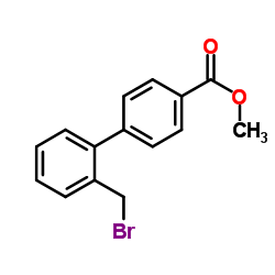 4'-溴甲基-2-联苯甲酸甲酯结构式