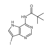 4-pivaloylamino-7-iodo-3H,5H-pyrrolo[3,2-d]pyrimidine结构式