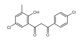1-(5-chloro-2-hydroxy-3-methylphenyl)-3-(4-chlorophenyl)propane-1,3-dione结构式