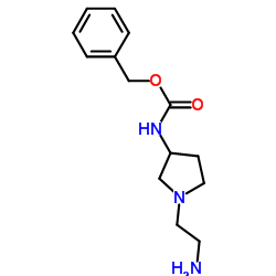 Benzyl [1-(2-aminoethyl)-3-pyrrolidinyl]carbamate结构式