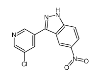 3-(5-chloropyridin-3-yl)-5-nitro-1H-indazole结构式