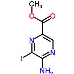 5-Amino-6-iodo-pyrazine-2-carboxylic acid methyl ester结构式