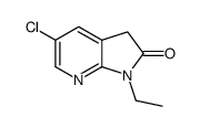 5-chloro-1-ethyl-3H-pyrrolo[2,3-b]pyridin-2-one结构式