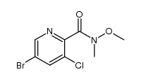 5-bromo-3-chloro-N-methoxy-N-methylpyridine-2-carboxamide Structure