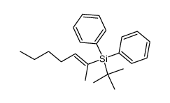 (E)-2-tert-Butyl(diphenyl)silylhept-2-ene Structure